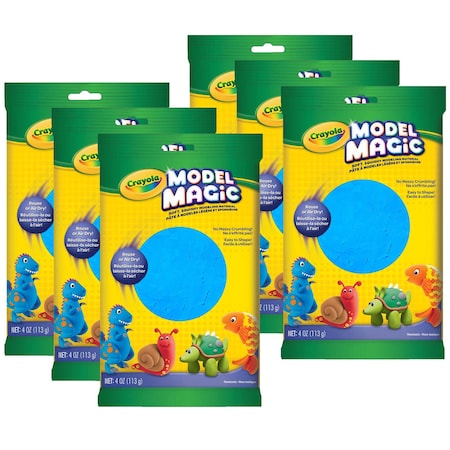 Crayola Model Magic Modeling Compound, Blue, 4 oz. Per Pack, 6PK 4442
